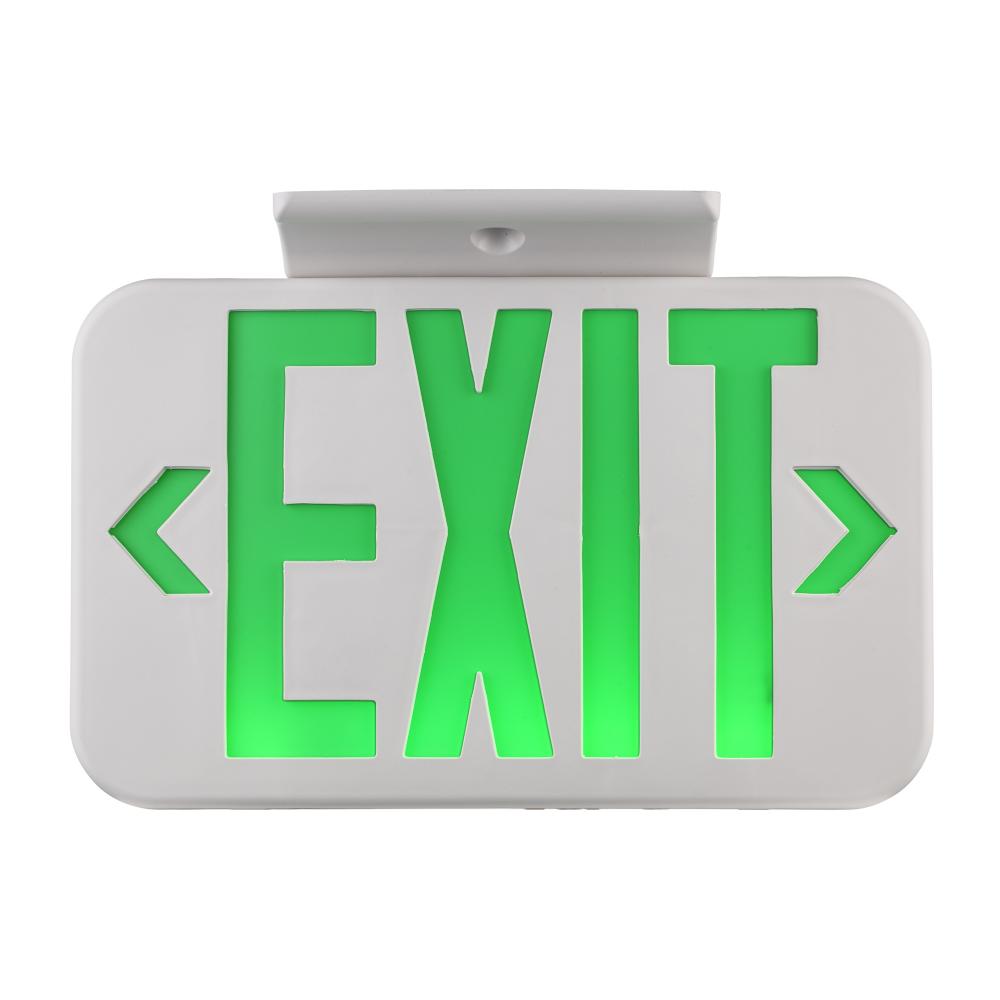LED EXIT SIGN-WH W/ GR LETTERS